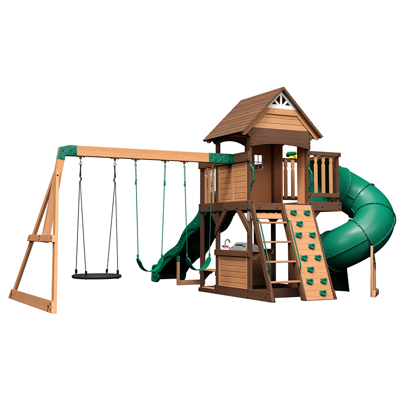 Kids Outdoor Monkey Bar Set - Ahşap Açık Hava Oyun Alanı Salıncak