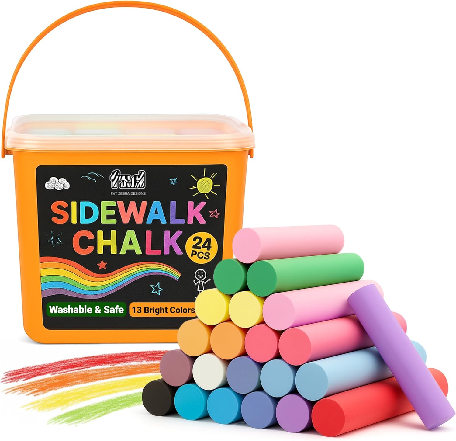 Chalk Outdoor Jumbo - 24 Adet Çocuklar İçin Kaldırım Tahtası