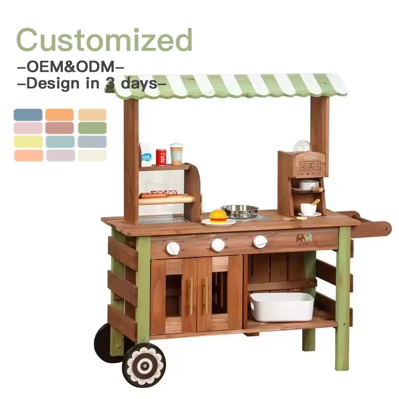 Kids Outdoor Mud Kitchen Accessories - Çocuklar İçin Ahşap Açık Hava Mutfak