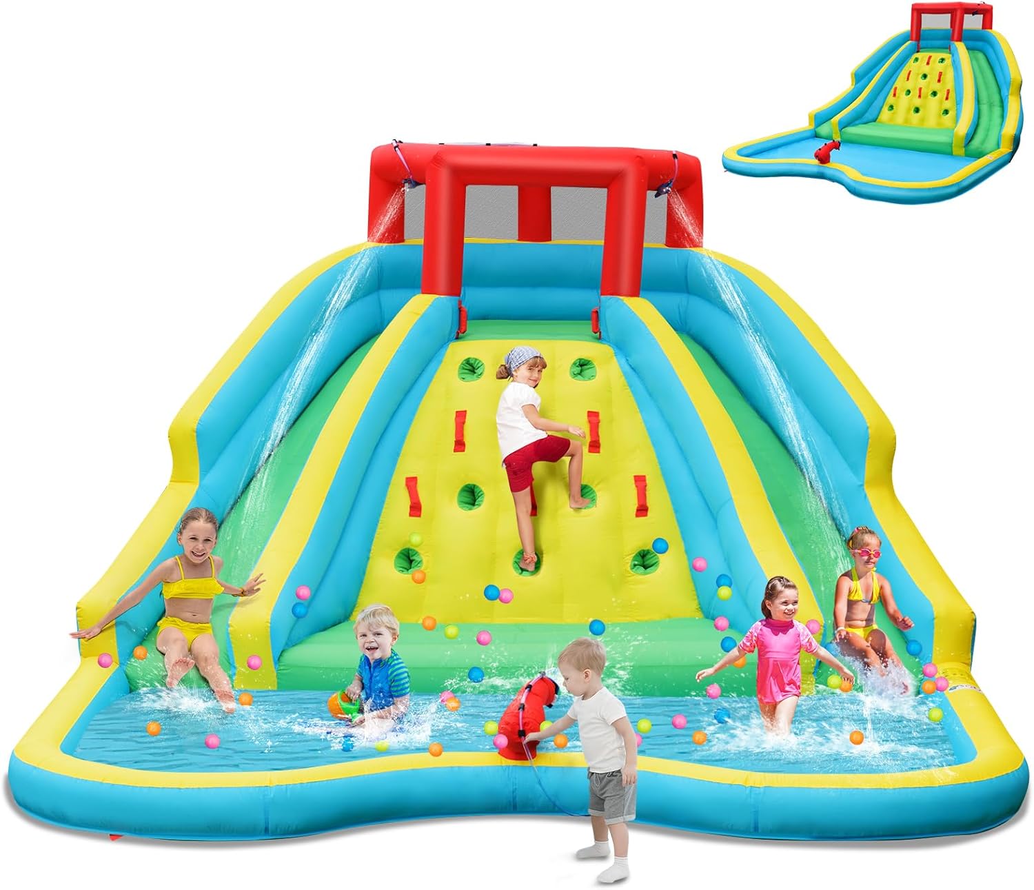 Kids Outdoor Inflatable Water Slide - Çocuklar için Dev Şişme Su Kaydırağı,