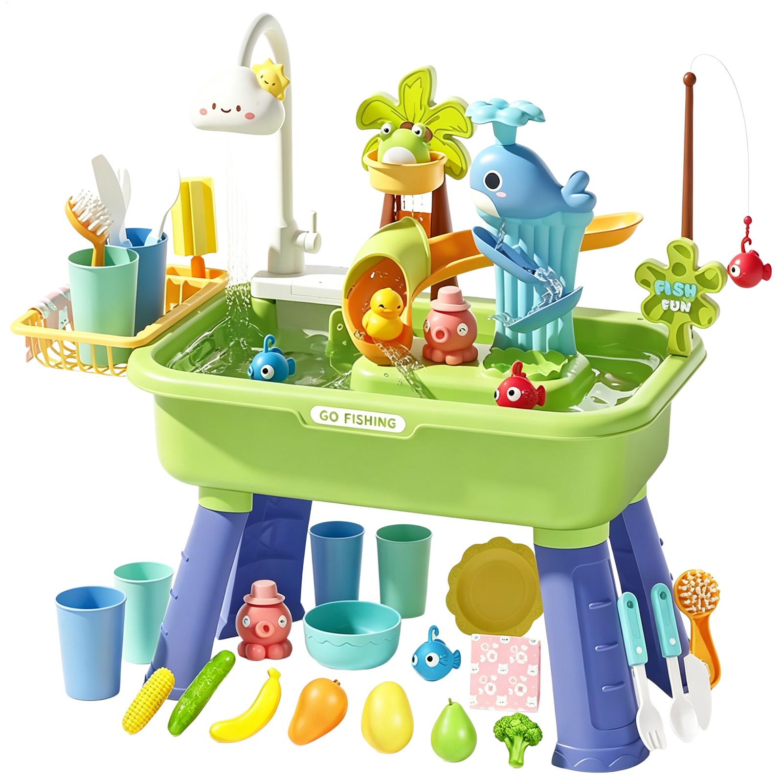 Kids Outdoor Sensory Table - Çocuklar için Su Masası ve Pompa,