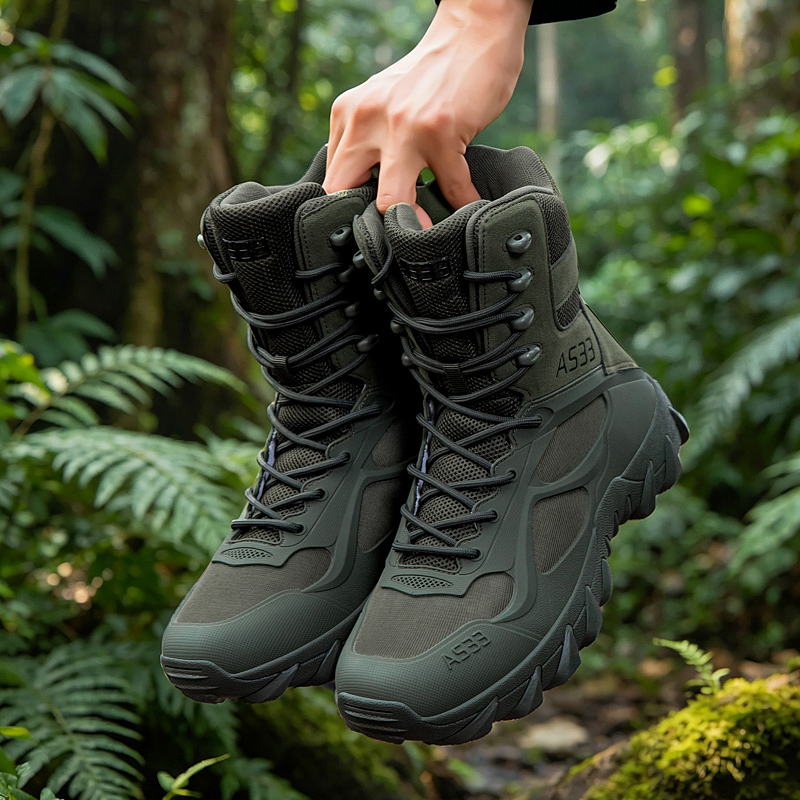 Outdoor Kid - Erkekler Taktik Bot Rahat Ultrallight Eğitim