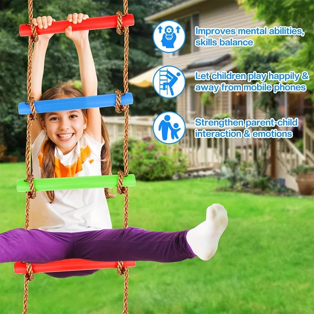 Kids Outdoor Ladder - 1 adet Renkli Çocuk Tırmanma Merdiveni