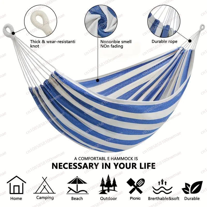 Kids Outdoor Hammock Swing - Çift katmanlı çubuksuz tek kişilik hamak,