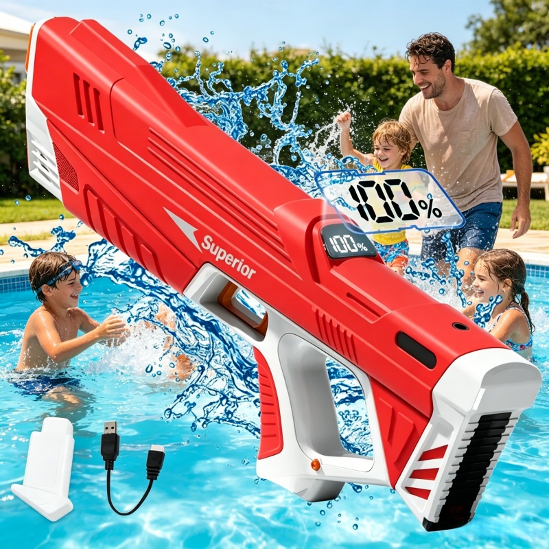 Water Gun Soaker - Yetişkinler ve Çocuklar için Elektrikli Sürekli