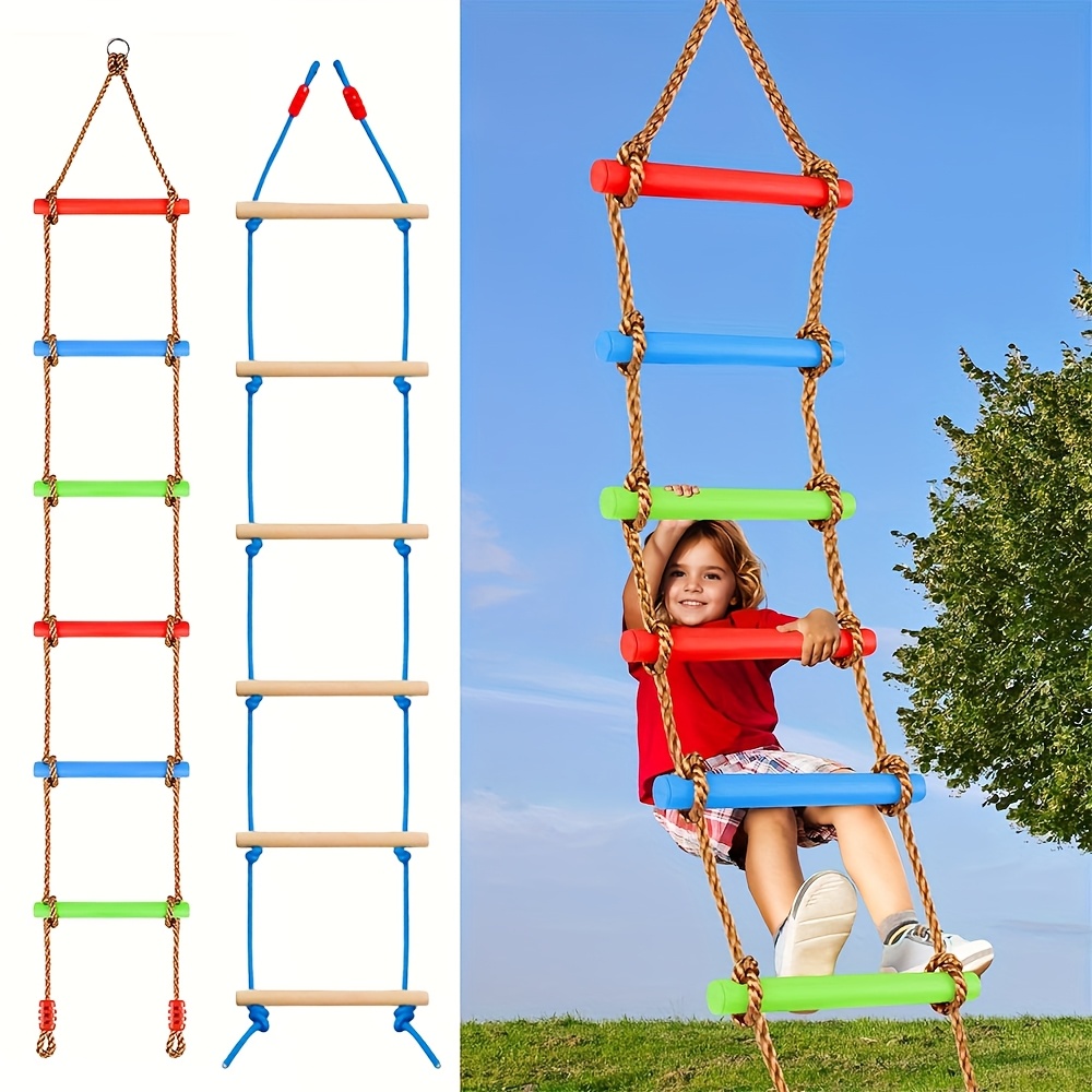Kids Outdoor Ladder - 1 adet renkli çocuk tırmanma merdiveni