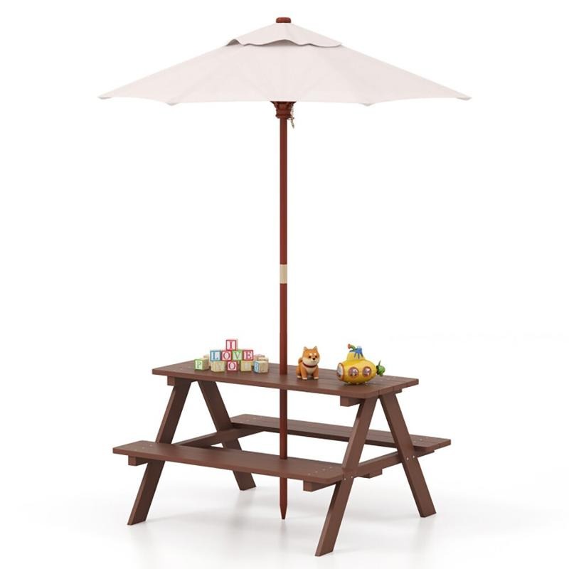 Kids Outdoor Umbrella For Table - Açık Hava 4 Kişilik Çocuk Piknik