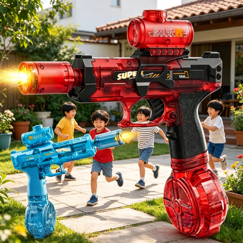 Water Gun Soaker - Led Işıklı Simüle Atışlı Çocuk Elektrikli