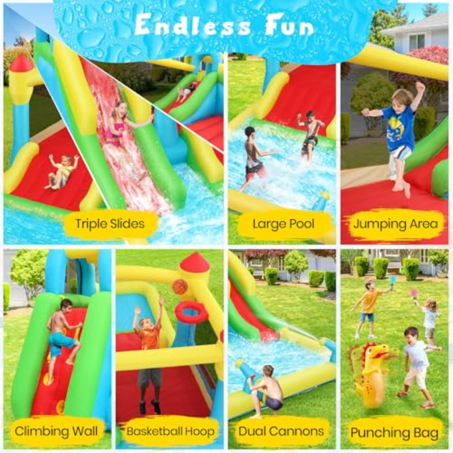 3-12 yaş arası çocuklar için a - Kids Outdoor Inflatable Water Slide incelemesi ve fiyatı