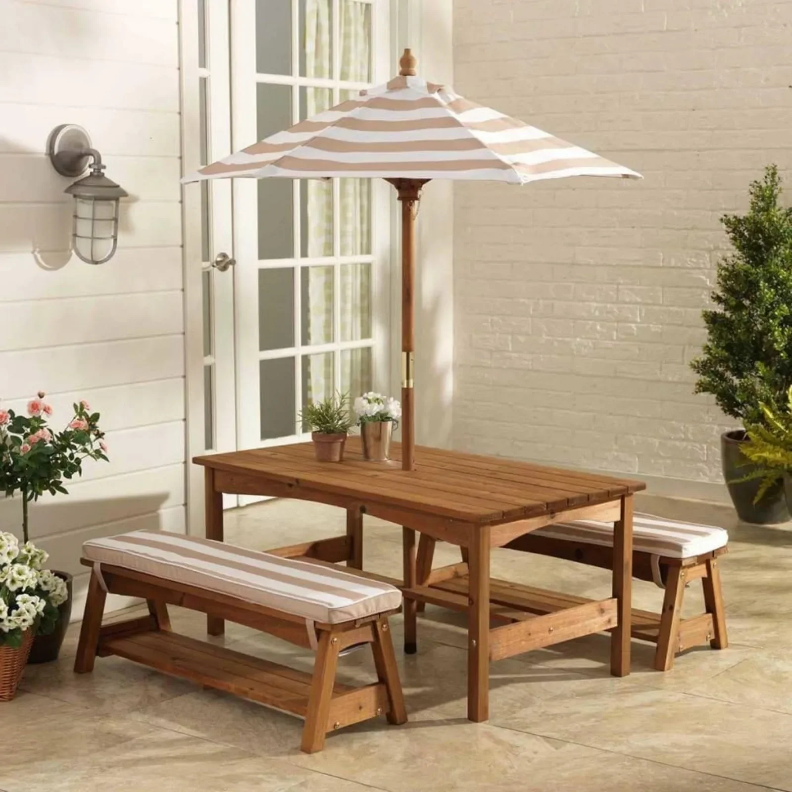 Dış Mekan Ahşap Masa ve Bank S - Kids Outdoor Umbrella For Table incelemesi ve fiyatı