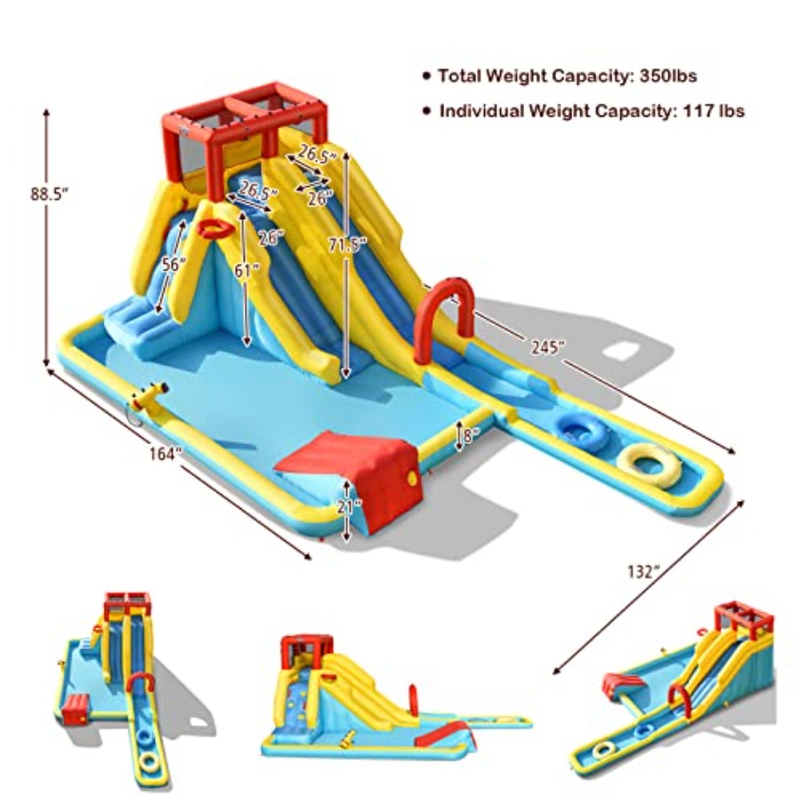 3-12 yaş arası çocuklar için ç - Kids Outdoor Inflatable Water Slide incelemesi ve fiyatı