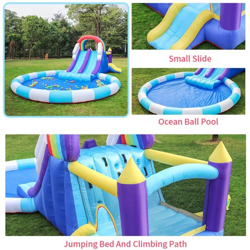 Dev Gökkuşağı Şişme Su Kaydıra - Kids Outdoor Inflatable incelemesi ve fiyatı