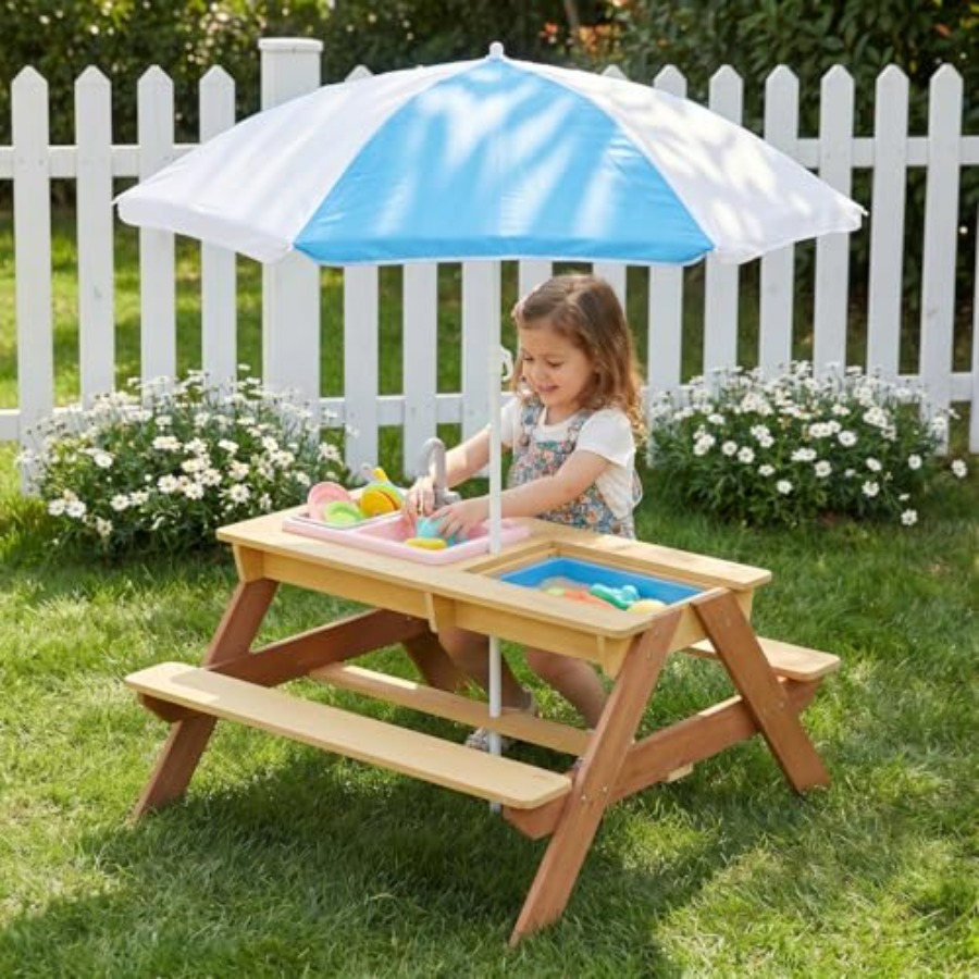 Açık hava çocuk piknik masası, - Kids Outdoor Umbrella For Table incelemesi ve fiyatı