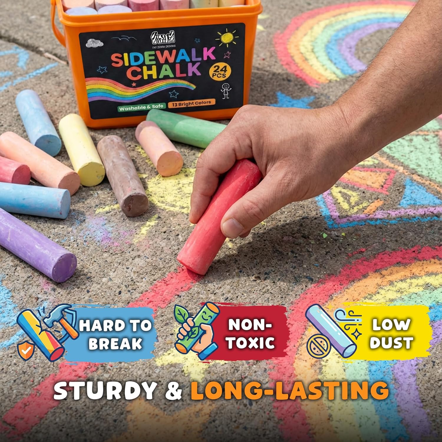 24 Adet Çocuklar İçin Kaldırım - Chalk Outdoor Jumbo incelemesi ve fiyatı