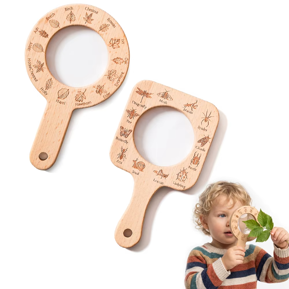 Çocuklar için Ahşap Büyüteç, D - Kids Outdoor Gifts incelemesi ve fiyatı
