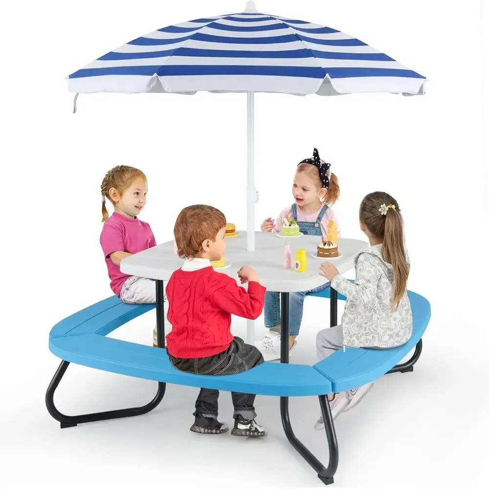 8 Kişilik Çocuk Piknik Masası, - Kids Outdoor Umbrella For Table incelemesi ve fiyatı