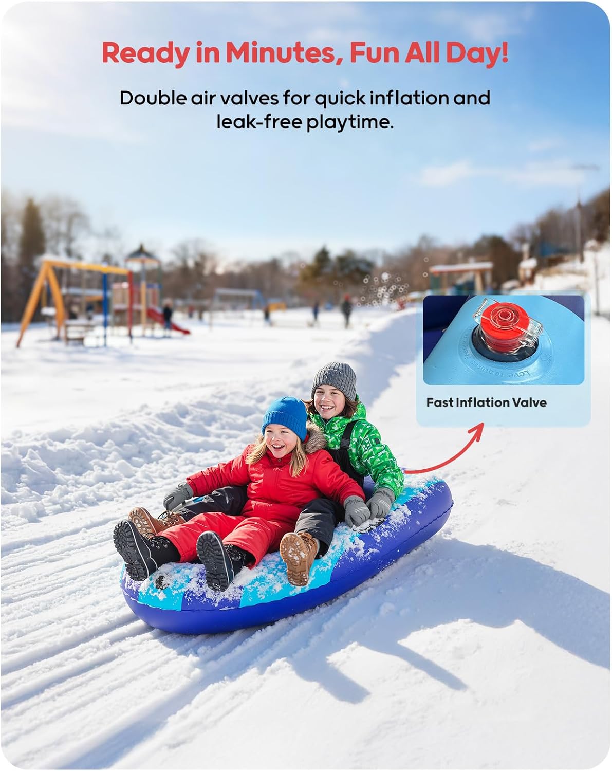 QPAU Şişme PVC Kar Kızakları A - Kids Outdoor Inflatable incelemesi ve fiyatı