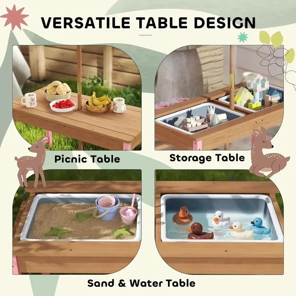Ahşap Piknik Masası Seti, Şems - Kids Outdoor Umbrella For Table incelemesi ve fiyatı