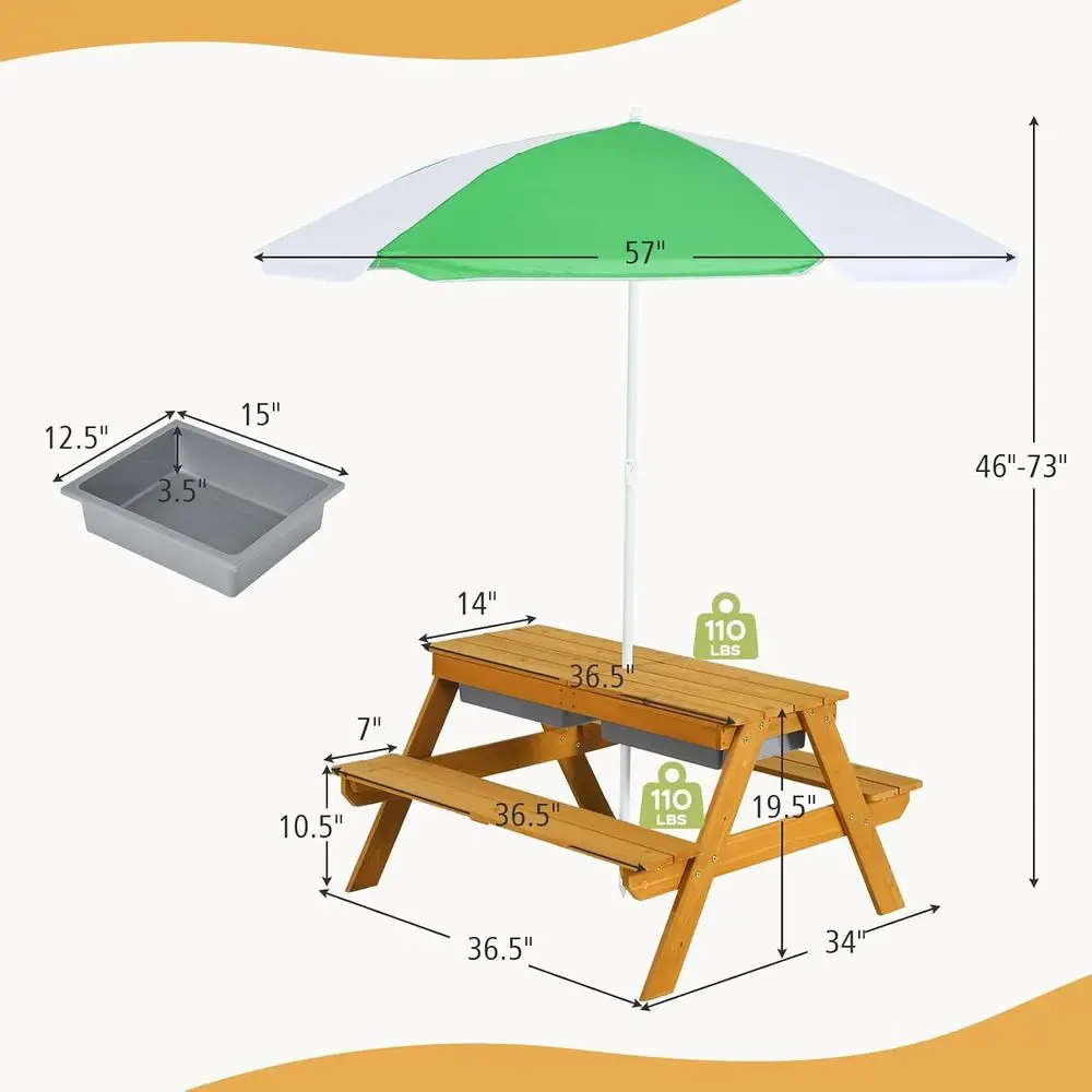 3'ü 1 Arada Yüksekliği Ayarlan - Kids Outdoor Umbrella For Table incelemesi ve fiyatı