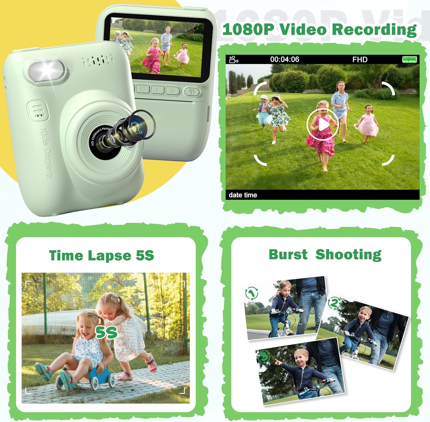 Anında Baskılı Çocuk Kamerası, - Kids Outdoor Gifts incelemesi ve fiyatı