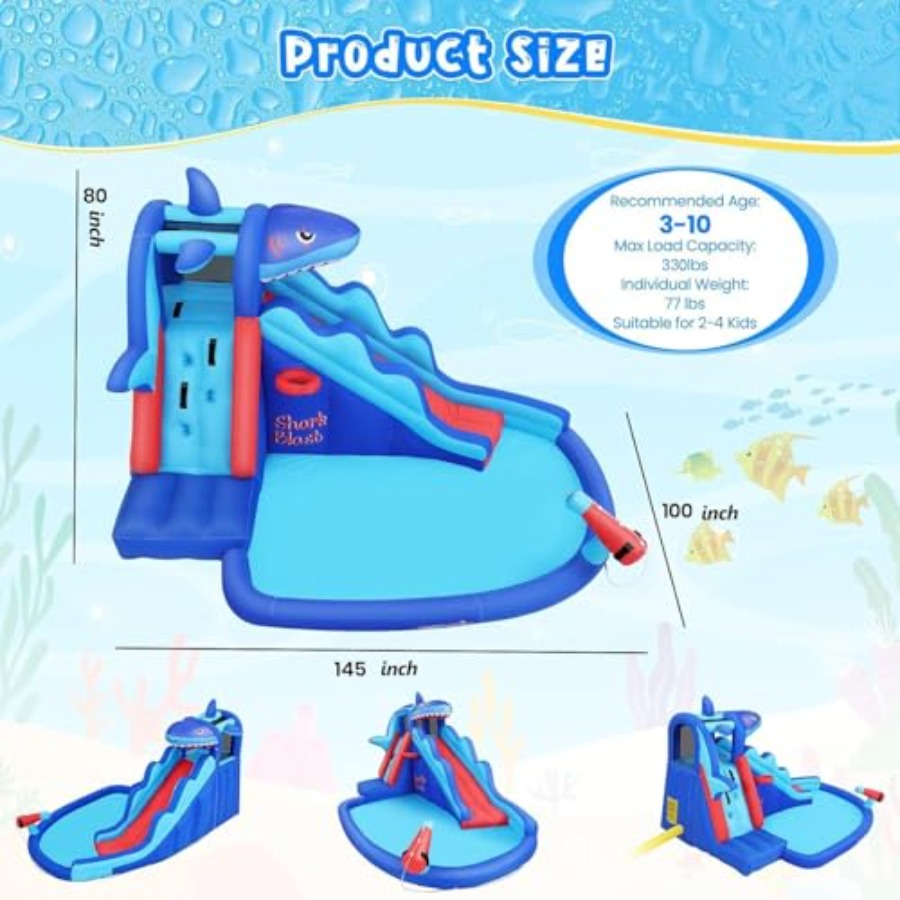 3-12 yaş arası çocuklar için a - Kids Outdoor Inflatable Water Slide incelemesi ve fiyatı