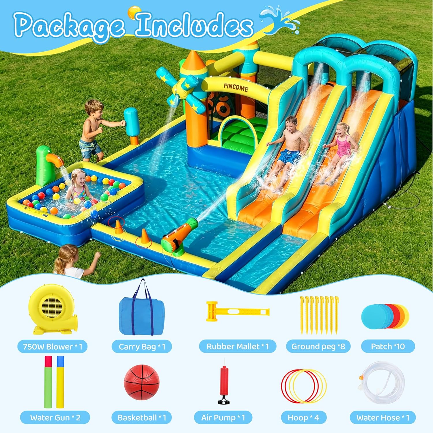 10'u 1 Arada Şişme Oyun Parkı, - Kids Outdoor Inflatable incelemesi ve fiyatı