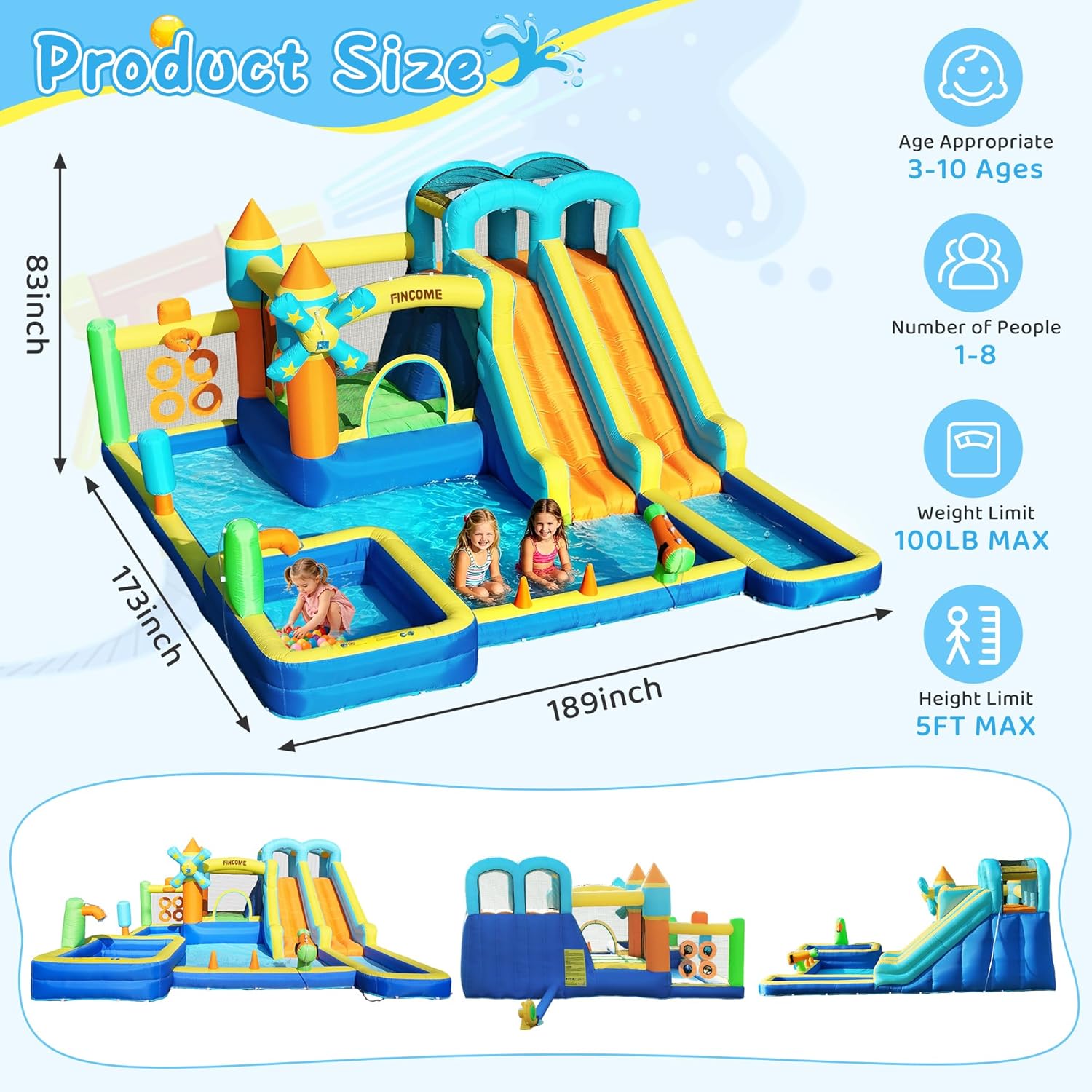 10'u 1 Arada Şişme Oyun Parkı, - Kids Outdoor Inflatable incelemesi ve fiyatı