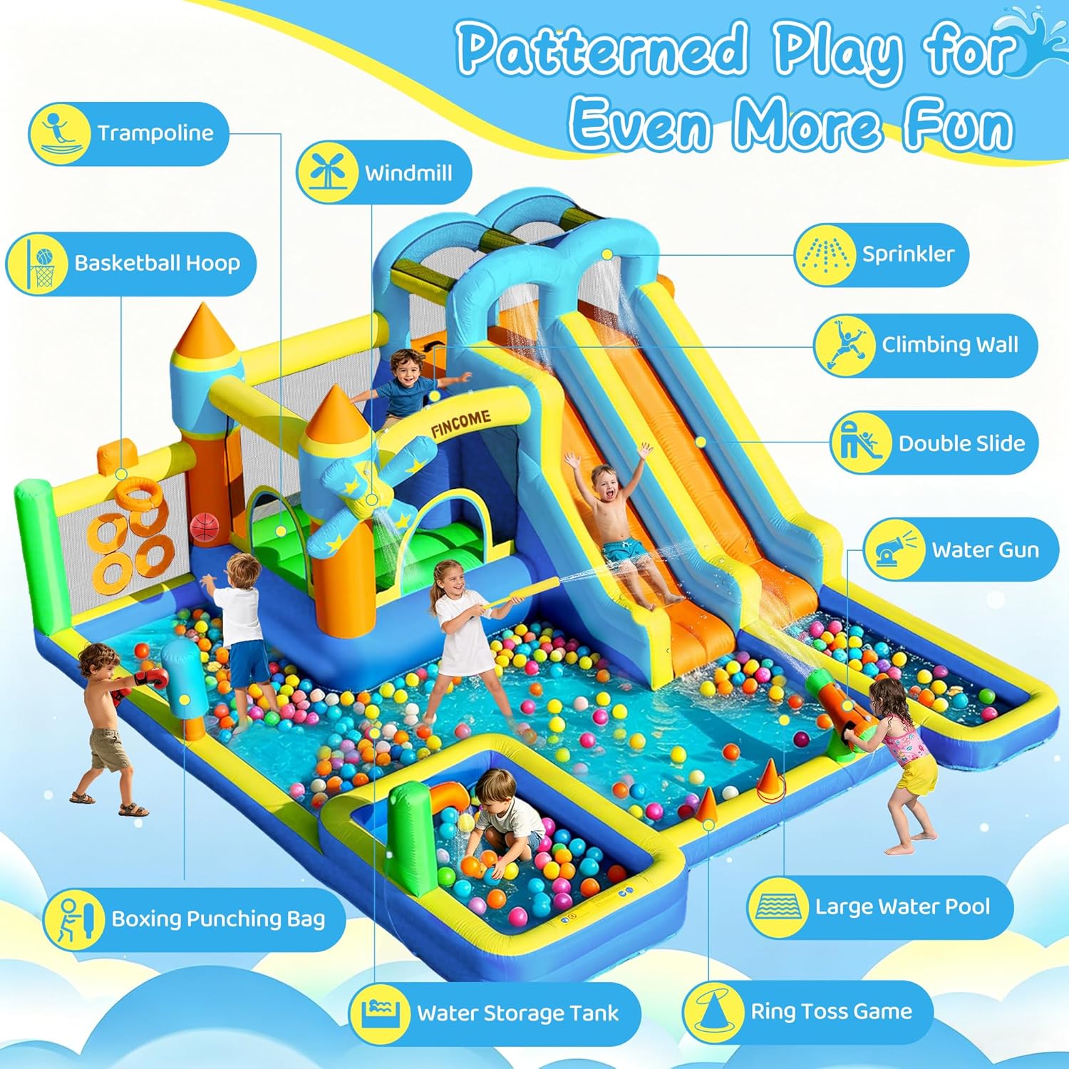 10'u 1 Arada Şişme Oyun Parkı, - Kids Outdoor Inflatable incelemesi ve fiyatı