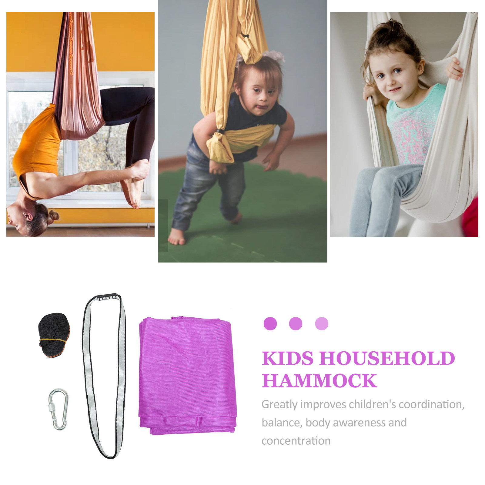 1 takım çocuklar Yoga hamak yü - Kids Outdoor Hammock Swing incelemesi ve fiyatı