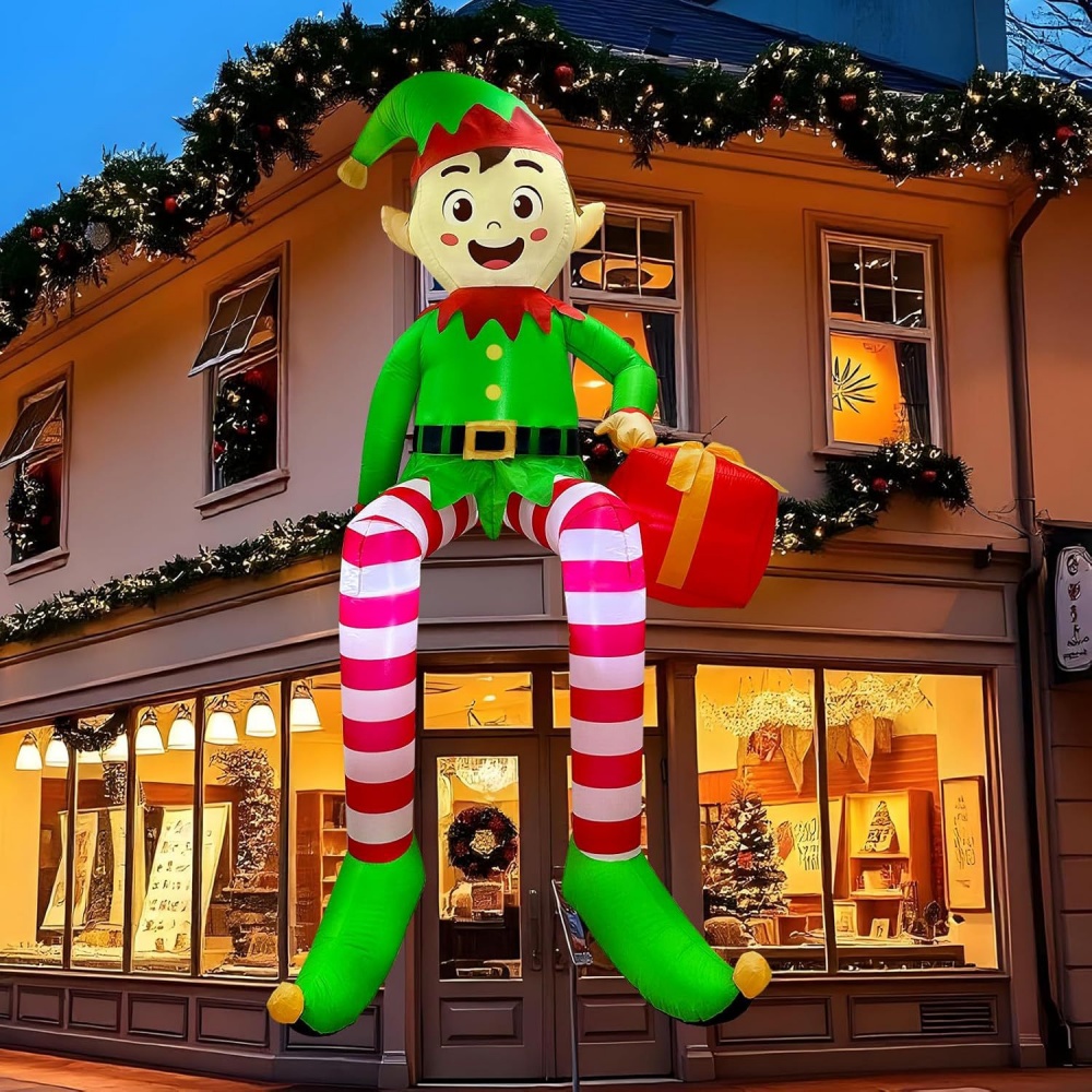 8FT Noel Şişme Oturan Elf Deko - Kids Outdoor Inflatable incelemesi ve fiyatı