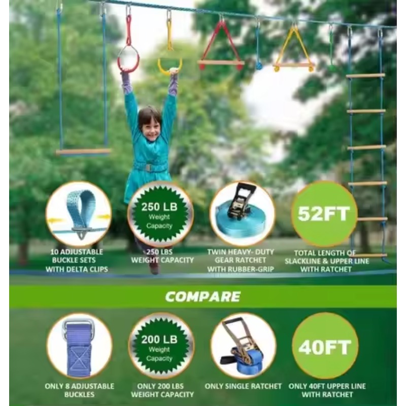 Çocuklar İçin Savaşçı Engel Pa - Kids Outdoor Monkey Bar Set incelemesi ve fiyatı