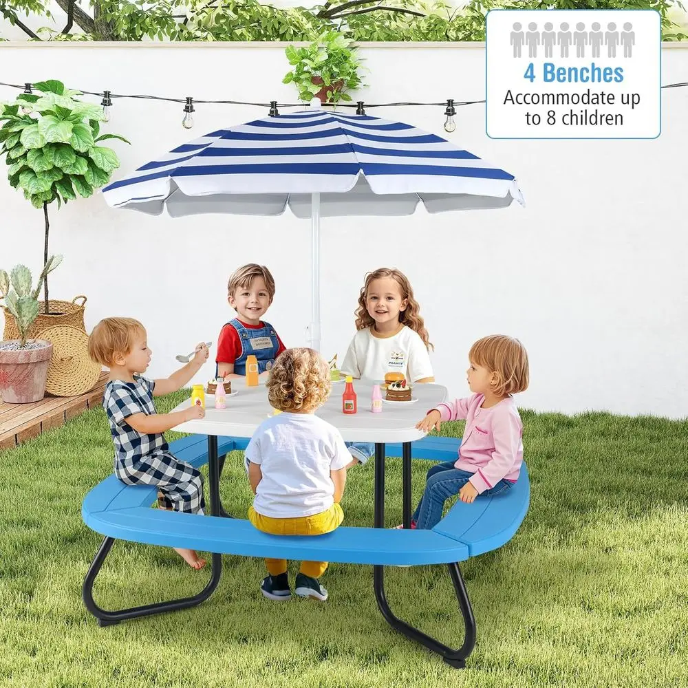 8 Kişilik Çocuk Piknik Masası, - Kids Outdoor Umbrella For Table incelemesi ve fiyatı