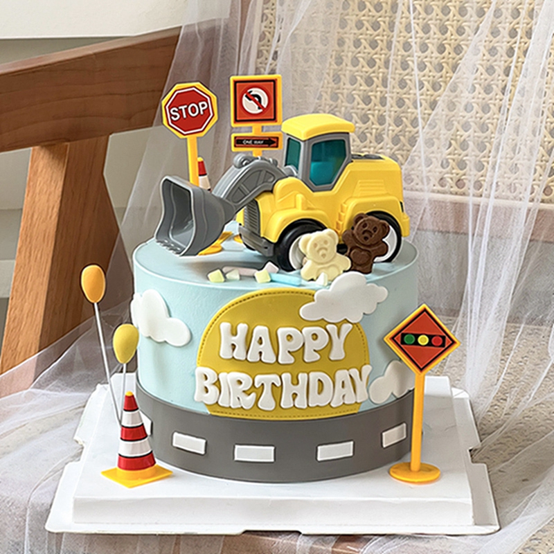 Inşaat Kek Toppers Doğum Günü  - Kids Outdoor Excavator incelemesi ve fiyatı