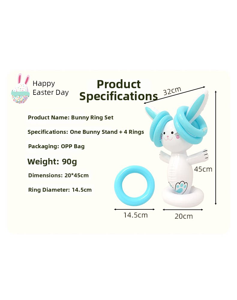Paskalya Şişme Tavşan Halka At - Kids Outdoor Easter Toys incelemesi ve fiyatı