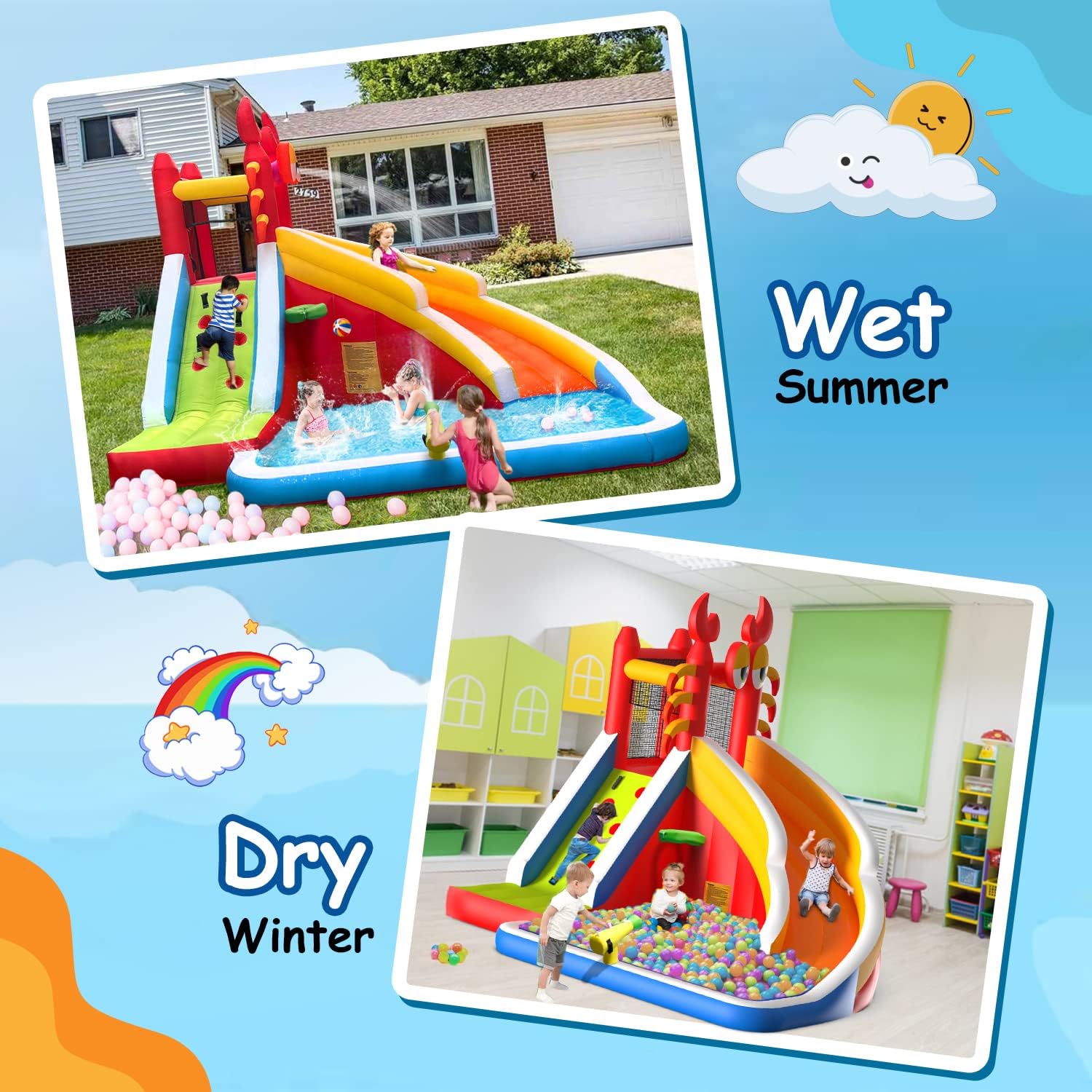 Çocuklar için Su Kaydıraklı Bü - Kids Outdoor House incelemesi ve fiyatı