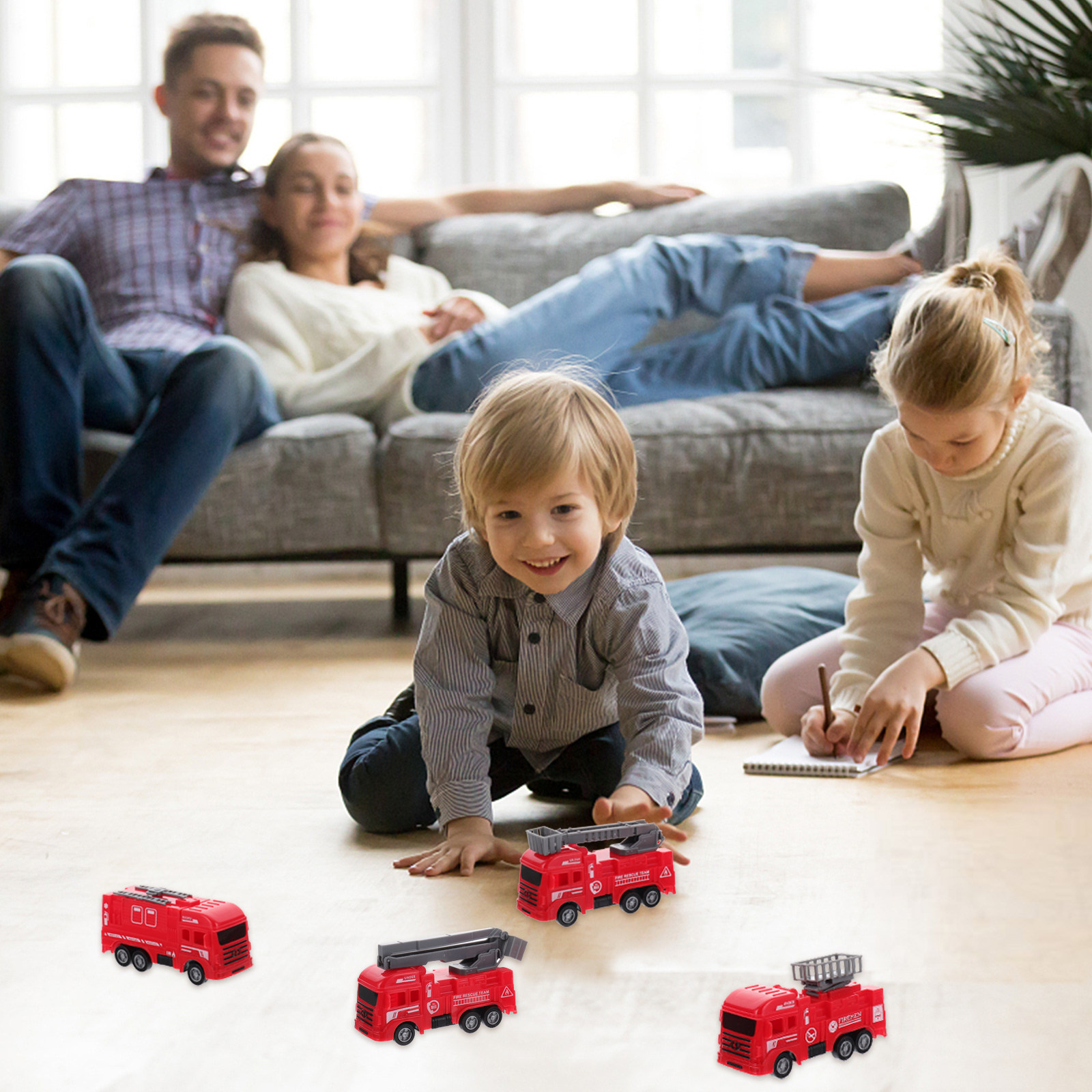 8 Adet Geri Çekmeli İtfaiye Ar - Kids Outdoor Gifts incelemesi ve fiyatı