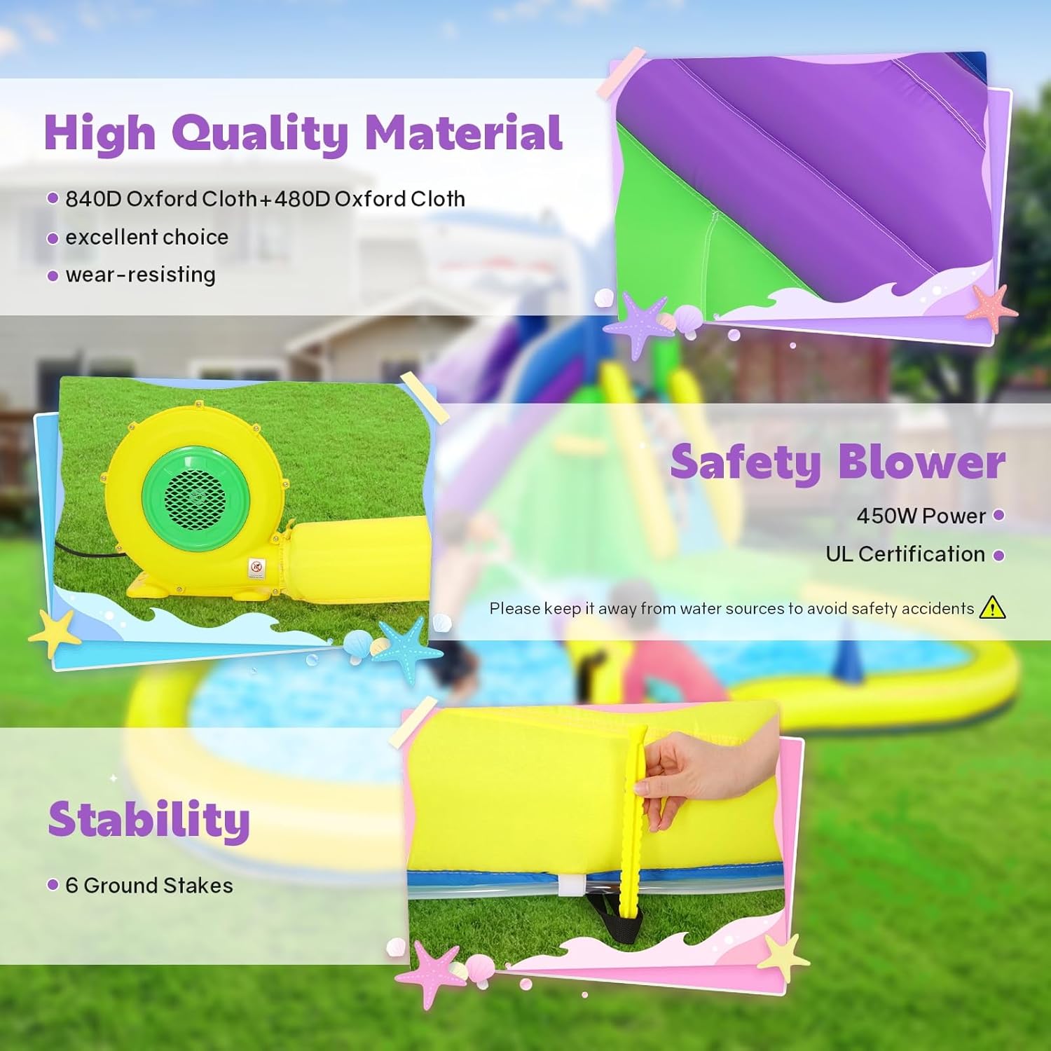 13x14FT Şişme Oyun Evi, Su Kay - Kids Outdoor House incelemesi ve fiyatı