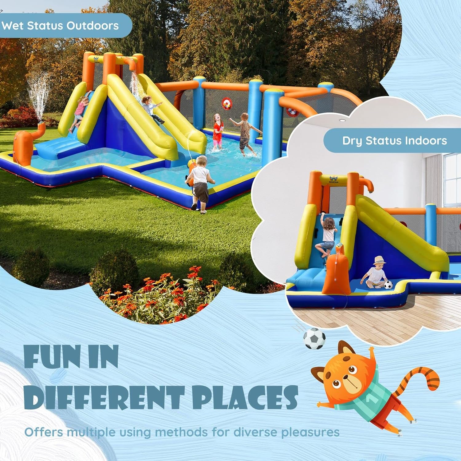 Şişme Su Kaydırağı, Çift Toplu - Kids Outdoor Inflatable incelemesi ve fiyatı