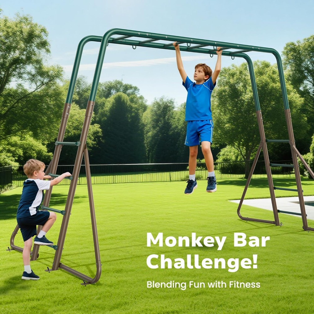 Ağır Hizmet Tipi Metal Dış Mek - Kids Outdoor Monkey Bar Set incelemesi ve fiyatı