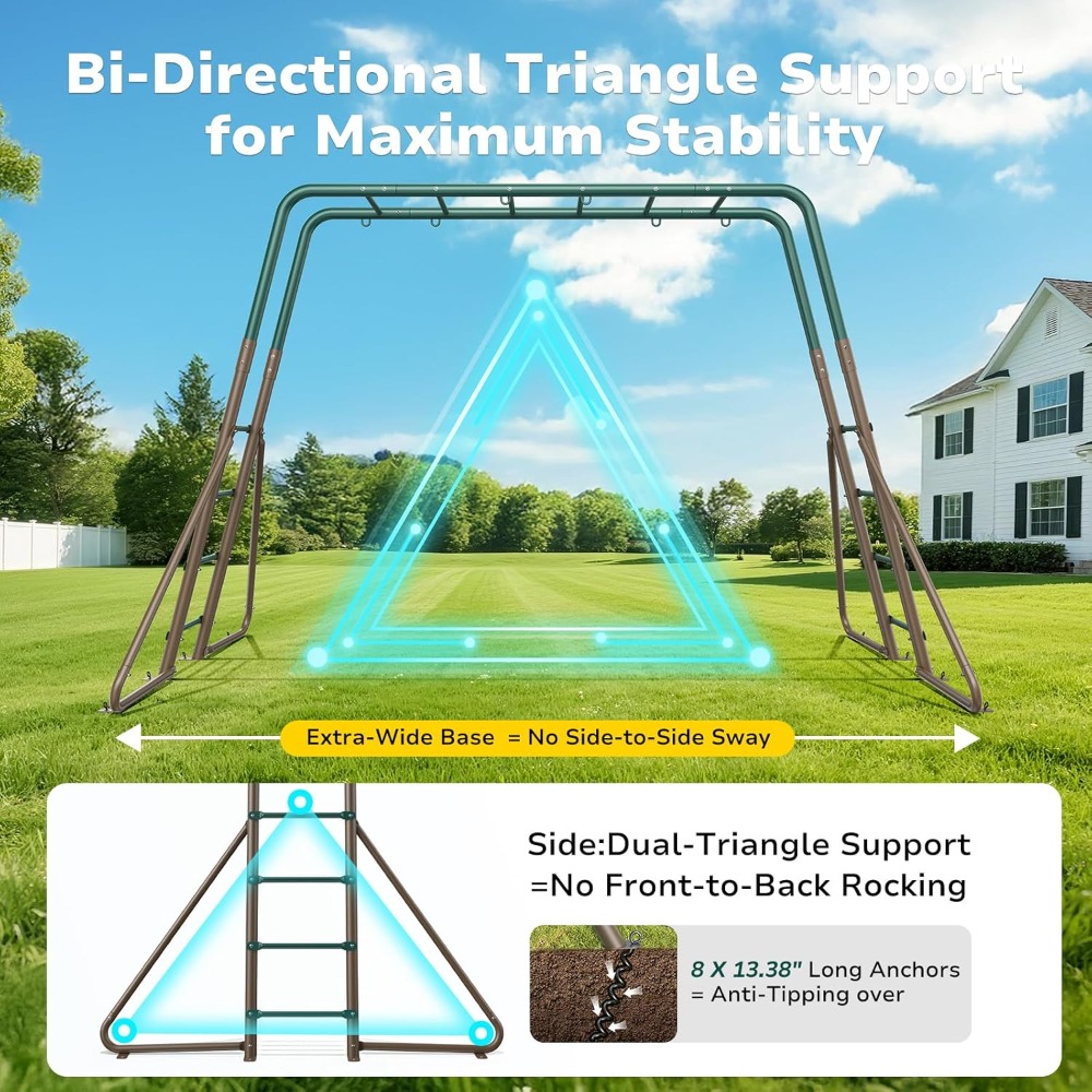 Ağır Hizmet Tipi Metal Dış Mek - Kids Outdoor Monkey Bar Set incelemesi ve fiyatı