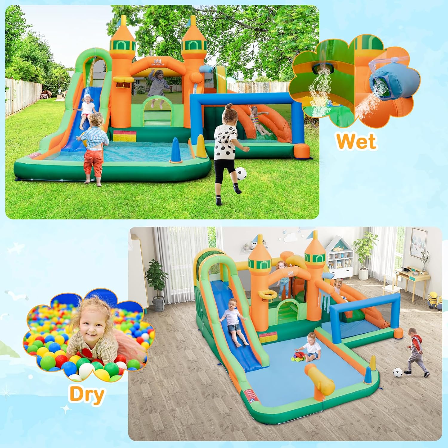 9'u 1 Arada Şişme Su Parkı Oyu - Kids Outdoor House incelemesi ve fiyatı