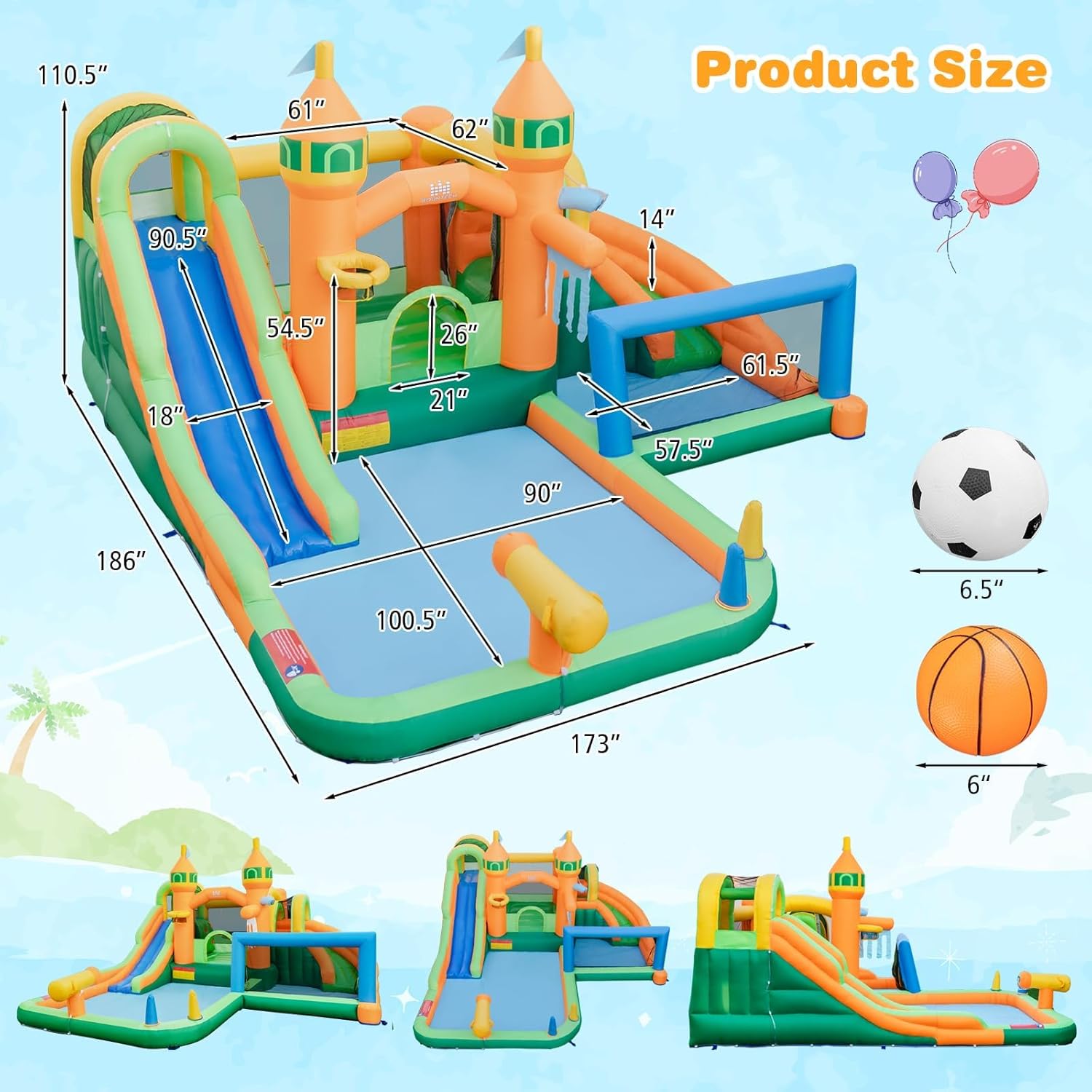 9'u 1 Arada Şişme Su Parkı Oyu - Kids Outdoor House incelemesi ve fiyatı
