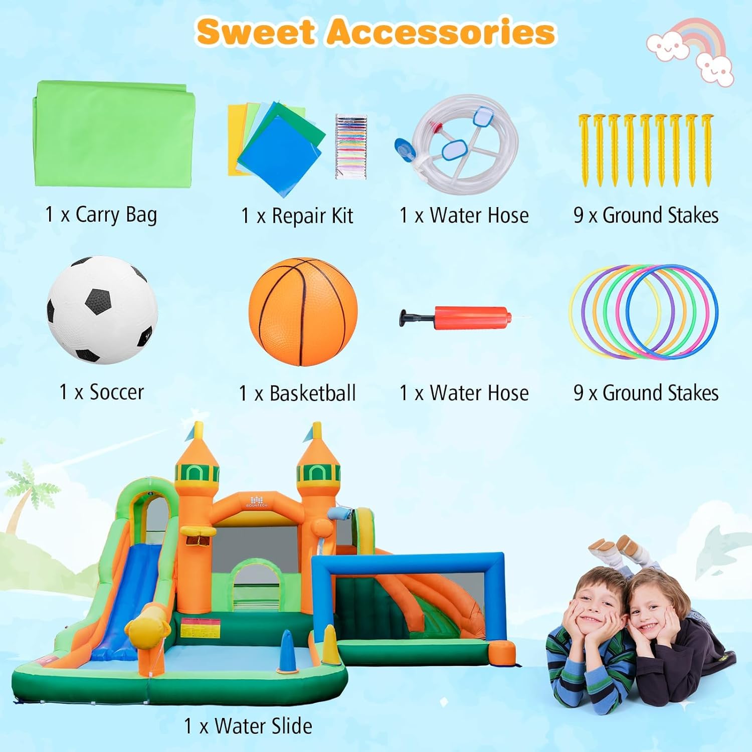 9'u 1 Arada Şişme Su Parkı Oyu - Kids Outdoor House incelemesi ve fiyatı