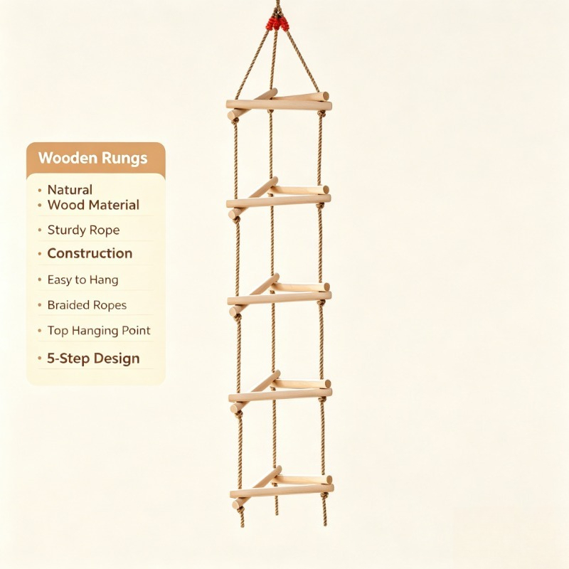 5 basamaklı tek başlıklı ahşap - Kids Outdoor Ladder incelemesi ve fiyatı