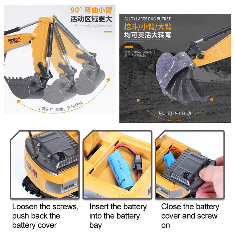RC Ekskavatör 2.4 Ghz 6 Kanal  - Kids Outdoor Excavator incelemesi ve fiyatı